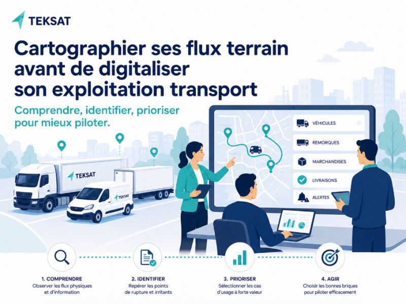 Cartographie des véhicules, remorques et marchandises avant la digitalisation d’une exploitation transport